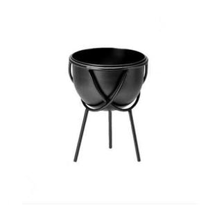Jardinière en métal avec support trépied, revêtement noir, résistant à la rouille, support de plante durable, écologique, support de plante en métal, décoration intérieure - Product Image 4