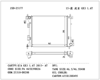 Radiateur en aluminium brasé neuf JD JSD-25177 pour KX3 2015-AT 1.6T Moteur OE 25310D8200 Garantie de 12 mois