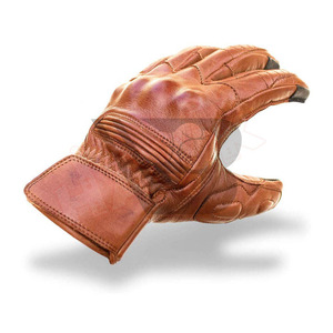 Gants de moto en cuir pleine main personnalisés en gros, respirants et confortables pour l'été, avec poignées intégrées - Product Image 2