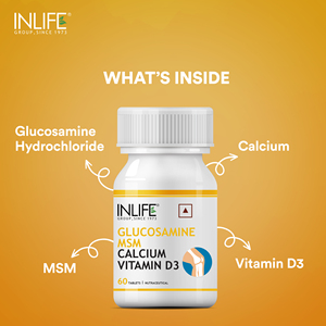 อินไลฟ์ กลูโคซามีน เอ็มเอสเอ็ม แคลเซียม ผสมวิตามินดี3 จากขนแกะ ชนิดเม็ด ไม่มีรสชาติ สำหรับผู้ใหญ่ ใช้ทุกวัน - Product Image 2