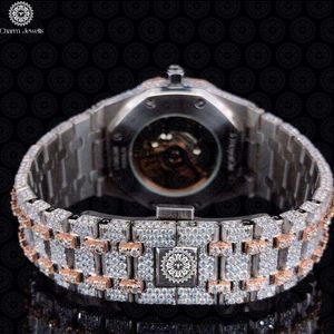 Montre mécanique de luxe Charm Jewells en acier inoxydable, cadran analogique 40 mm, verre, étanche 10 bars, date automatique, bouton poussoir caché - Product Image 3