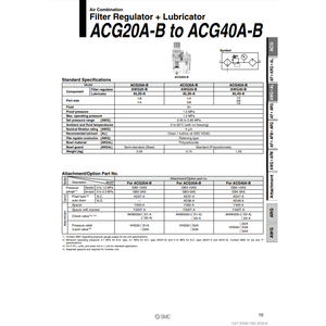 ชิ้นส่วนนิวเมติกที่รวมอากาศ ACG30A-03G1-B SMC - Product Image 2