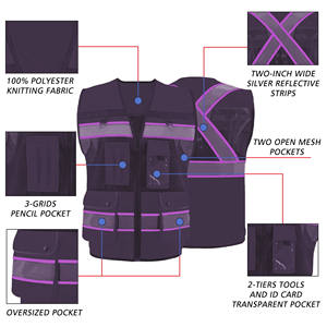 Chaleco de Seguridad Reflectante para Hombre, Ropa de Trabajo de Invierno, Chaleco de Seguridad Reflectante Certificado para Ingenieros, Venta al Por Mayor - Product Image 3