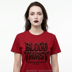 Camiseta de Algodón Personalizada para Mujer, Fabricante de Camisetas con Estampado Gráfico de Vampiro Neón, Alta Calidad, Venta al Por Mayor, Cuello Redondo, Estilo Casual - Product Image 3