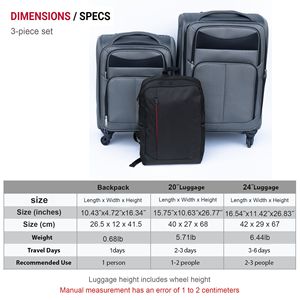 Children's Lightweight Aluminum Carry-<b>On</b> <b>Luggage</b> Set with <b>4</b> Spinner <b>Wheels</b> and TSA Lock-Gray - Product Image 4