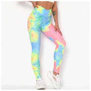 Leggings Deportivos de Yoga con Estampado por Sublimación al por Mayor, Leggings Deportivos para Gimnasio, Leggings Estampados para Mujer con Efecto Push-Up, Leggings Ajustados para Entrenamiento en Venta - Product Image 2