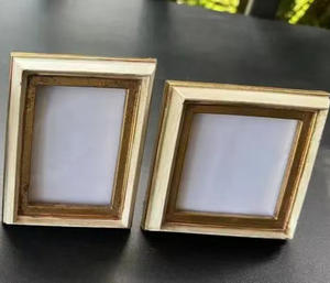 Mini Vintage reçine resim çerçeveleri seti 2.5x3.5 ve <span class=keywords><strong>3x3</strong></span> el boyalı antika cüzdan boyutu fotoğraf çerçeveleri - Product Image 2