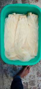 Extensions de cheveux naturels indiens vierges Remy, blanchis, d'un seul donneur, blond 613, double trame - Product Image 3