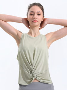 Débardeurs d'été décontractés en tricot respirant pour femmes, avec coussinets intégrés, vente en gros - Product Image 5