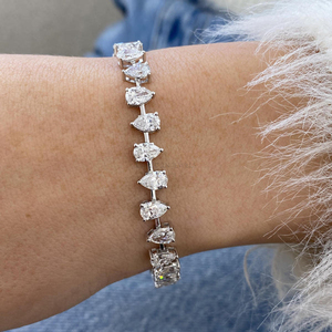 Classic Lab Grown Diamond Bracelet IGI Certified 10K 14K 18K <b>Gold</b> White Yellow <b>Rose</b> <b>Gold</b> High Clarity Link Jewelry - Product Image 2