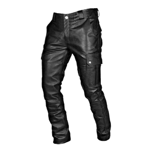 Pantalones Casuales de Cuero para Hombre, Ligeros, Transpirables y Ecológicos, de Alta Calidad, con Diseño de Color y Logotipo Personalizados, Venta al Por Mayor - Product Image 1