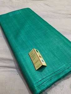 Elegant <b>Emerald</b> Green Floor-Length Women's <b>Dress</b> For Wedding Occasion Regular Fit Pure Tassar Silk Material India Pakistan Style - Product Image 4