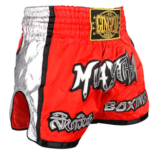 Pantalones Cortos de Muay Thai con Bordado, Pantalones Cortos de Boxeo Tailandés para Hombres, Mujeres y Niños, Ropa de Satén para BJJ MMA, Gimnasio, Grappling, Lucha en Jaula, Kickboxing - Product Image 4