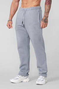 Pantalones Deportivos Casuales de Invierno para Hombre, de Lona, con Bolsillos con Cremallera, Forro Polar Grueso, 100% Algodón, Color Gris - Product Image 3
