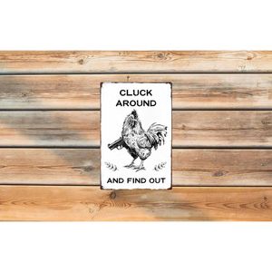 Letrero de Metal Divertido con Diseño de Gallina, Decoración Creativa para el Hogar, Decoración para Cocina, Jardín y Gallinero - Product Image 4