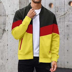 เสื้อแจ็คเก็ตบุรุษน้ำหนักเบา แจ็คเก็ตบอมเบอร์ลำลอง เสื้อโค้ทวาร์ซิตี้แบบมีสีตัดกัน แฟชั่นสตรีทแวร์ทันสมัย สวมใส่สบาย ระบายอากาศได้ดี - Product Image 2