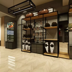 Aménagement intérieur de petite boutique de sport, configuration de vente au détail, présentoirs sur mesure, mobilier durable, étagères murales, unités d'affichage de produits - Product Image 2