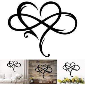 Decorazione da Parete in Metallo a Forma di Cuore Infinito, Ornamento Unico in Acciaio per Camera da Letto e Casa con Scritta 'Love' - Product Image 4