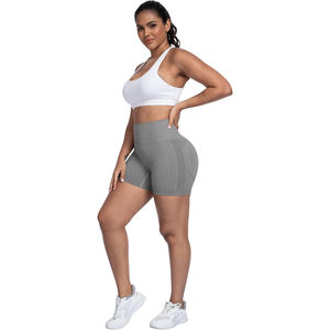 Shorts de sport sans coutures taille haute, effet galbant fessier, contrôle du ventre, tissu extensible doux pour la gym et le yoga - Product Image 5