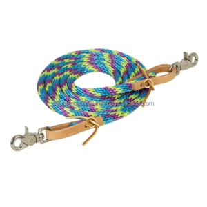 Rênes de roping western de 5/8 pouces à 10 pieds plus longues Rênes en poly idéales pour l'équitation western Zinc Snap - Product Image 1