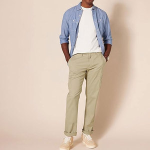 Men’s Straight-Fit Stretch <b>Cargo</b> <b>Pants</b> Durable Multi-Pocket <b>Work</b> and Casual <b>Pants</b> Flexible Comfort for Outdoor Activities - Product Image 4