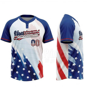 Latest Style Wholesale <b>Baseball</b> Two Button Shirts Design Your Own Product <b>Baseball</b> Two Button Shirts - Product Image 2