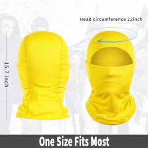 Balaclava jaune intégrale unisexe, respirante, imperméable, en polyester, pour adulte, 56-58 cm - Product Image 5