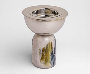 Brûleur d'encens Bakhoor moderne en marbre avec bol en acier inoxydable, brûleur d'Oud arabe, support de parfum d'intérieur de luxe, décoration du Ramadan - Product Image 6