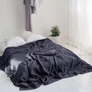 Parures de lit en lin 100% respirant, personnalisées, en gros, avec housse de couette lavée - Product Image 3