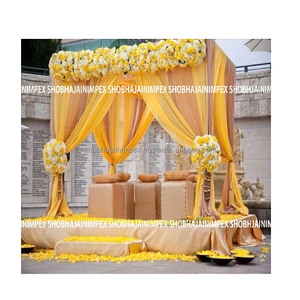 Durable <b>Wedding</b> Fabric Mandap Decor with Fiber Reinforced Plastic Material - Product Image 1