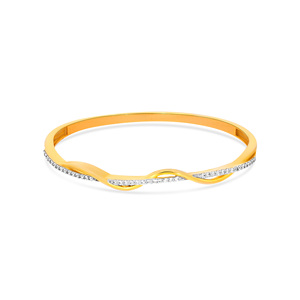 Pulsera de Cadena GLEAMORA ENTERPRISE de Lujo en Oro Amarillo de 18K con Diamante Cultivado en Laboratorio, Corte Brillante, Diseño Intrincado y Entrecruzado Clásico para Mujer - Product Image 2