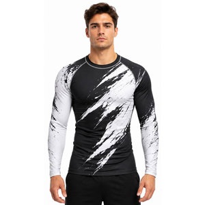 Vêtements de sport pour hommes, vêtements de sport actifs, rashguard, t-shirts de course pour hommes, t-shirts de compression à manches longues pour la gym - Product Image 4