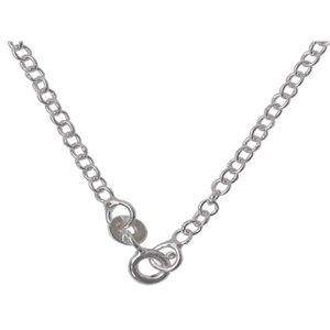 Sterling Silver Round Link Chain 45 cms 925 Sterling Silver Chains for Men Women and <b>Kids</b> Silver Chains - Product Image 1