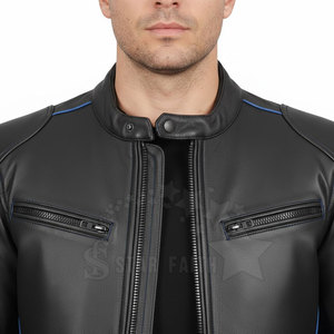 Motorbike <b>Jacket</b> For Men With Protective Padding Durable Fabric And Adjustable Fit For Road Riding - Product Image 5