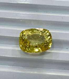 พลอยแซฟไฟร์สีเหลืองธรรมชาติจากศรีลังกา พลอยแซฟไฟร์สีเหลืองซีลอนสำหรับแหวน จี้ ทำเครื่องประดับชั้นดี - Product Image 1