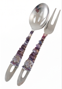 Elegant Stainless Steel Flatware Set With <b>Beaded</b> Handles Dishwasher Safe For Wedding And Tableware Use - Product Image 3