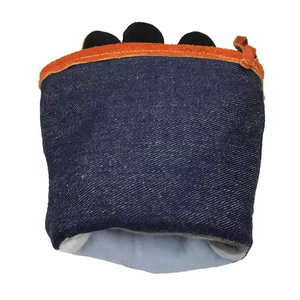 14 Inches Palm Reinforced Fleece Lining Cow Split Leather Heat Resistant Welding <b>Gloves</b> Hot Sale Safety Work <b>Gloves</b> For Welder - Product Image 6