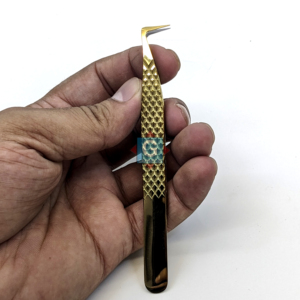 Pinzas para Pestañas con Baño de Oro, Punta Suave de Precisión, Mango Antideslizante - Product Image 4