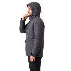 Veste de ski imperméable à capuche pour homme avec fermeture éclair et logo personnalisé, vêtements d'hiver pour homme, veste chaude pour homme - Product Image 5