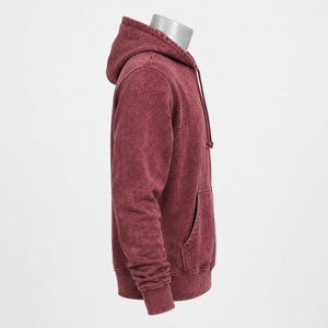 Sweat à capuche délavé pour homme avec variation de couleur distinctive, texture douce et silhouette décontractée, idéal pour une collection avant-gardiste. - Product Image 5