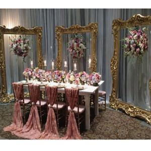 กรอบรูปฉากงานแต่งงานดีไซน์ล่าสุด แผงกรอบรูปงานแต่งงานสีทอง ไฟเบอร์ขนาดใหญ่ กรอบรูปฉากหลังงานแต่งงานแบบอังกฤษ กรอบรูปฉากหลังงานแต่งงานแบบอเมริกัน - Product Image 1