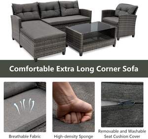 Outdoor Wicker Sofa <b>Furniture</b> <b>for</b> Home Terrace and Resort Use - Product Image 3