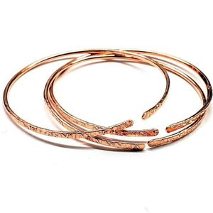 Solid Copper <b>Healing</b> <b>Bracelet</b> for Arthritis Relief Hammered Texture Copper Adjustable Cuff Bangle Therapy Style Jewelry forWomen - Product Image 1