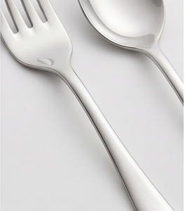 Ensemble de couverts élégants en acier inoxydable, finition miroir, passe au lave-vaisselle, vaisselle de mariage, design à long manche, couleur argentée - Product Image 2