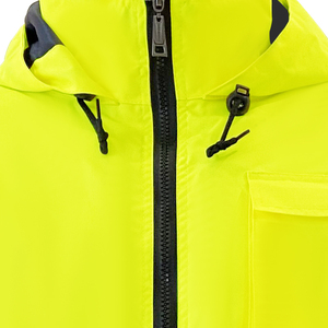 Chaqueta de Trabajo de Alta Visibilidad para Hombre, Chaqueta de Seguridad Reflectante de Poliéster, Ropa de Trabajo de Alta Visibilidad con Capucha y Bolsillos - Product Image 3