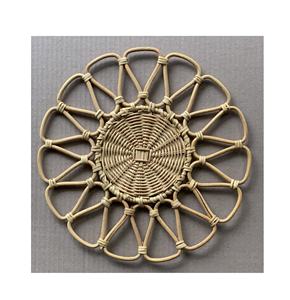 Fabrication artisanale, ensemble d'assiettes rondes en rotin naturel pour restaurant à domicile, accessoires de décoration de table pour fête de mariage - Product Image 2