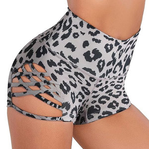 New Style Breathable Ribbed High Waist Women Yoga Shorts Fashion Seamless Scrunch Booty Spandex/Nylon Gym Shorts - Product Image 1