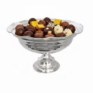 Bol à chocolat en métal de luxe pour la maison, bol de service en acier inoxydable pour bonbons, fruits secs, en-cas - Product Image 5