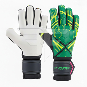 New Style High Quality Leather Durable Breathable Full Finger Football Goalkeeper Gloves - Product Image 4