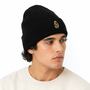 Bonnet en tricot côtelé tendance avec logo brodé, léger, pour l'hiver, idéal pour les activités décontractées en extérieur |   Fournisseur OEM ODM - Product Image 1